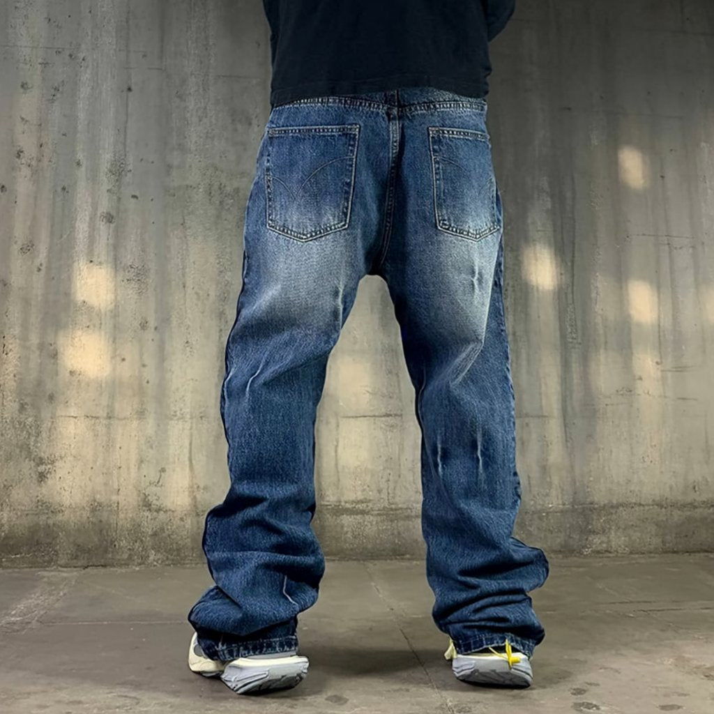 ストリートルーズシルエットデニムパンツ U2517