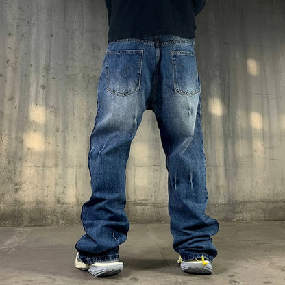 ストリートルーズシルエットデニムパンツ U2517