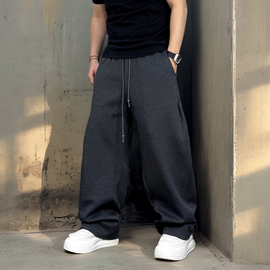 ワイドシルエットドローストリングパンツ U2509