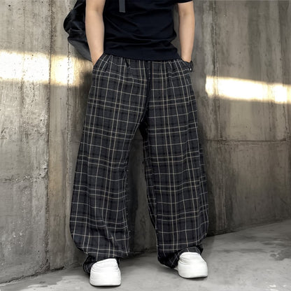 チェックワイドシルエットパンツ U2510