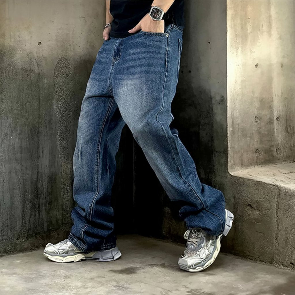 ストリートルーズシルエットデニムパンツ U2517