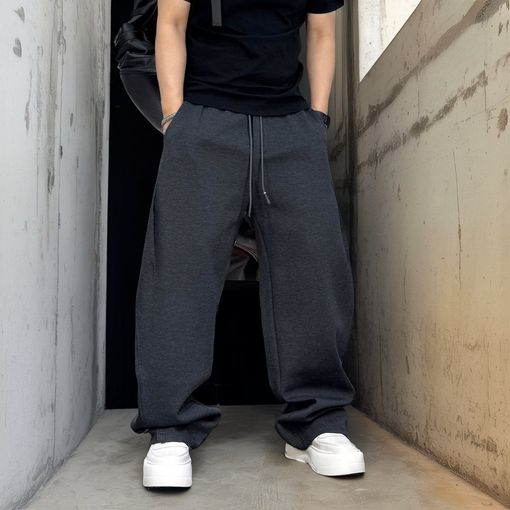 ワイドシルエットドローストリングパンツ U2509