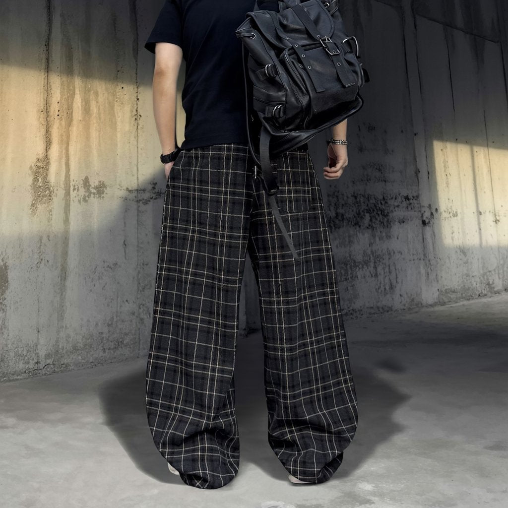 チェックワイドシルエットパンツ U2510