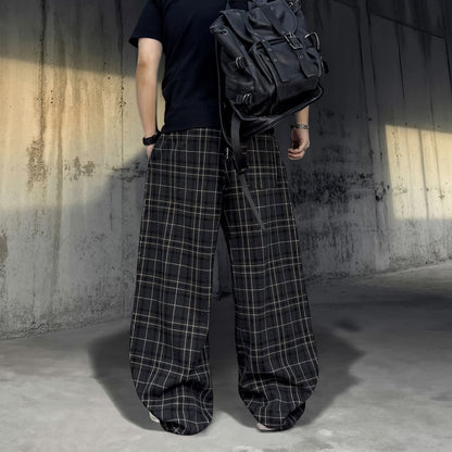 チェックワイドシルエットパンツ U2510