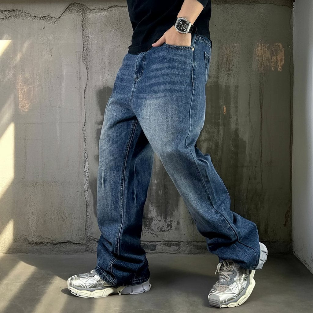 ストリートルーズシルエットデニムパンツ U2517