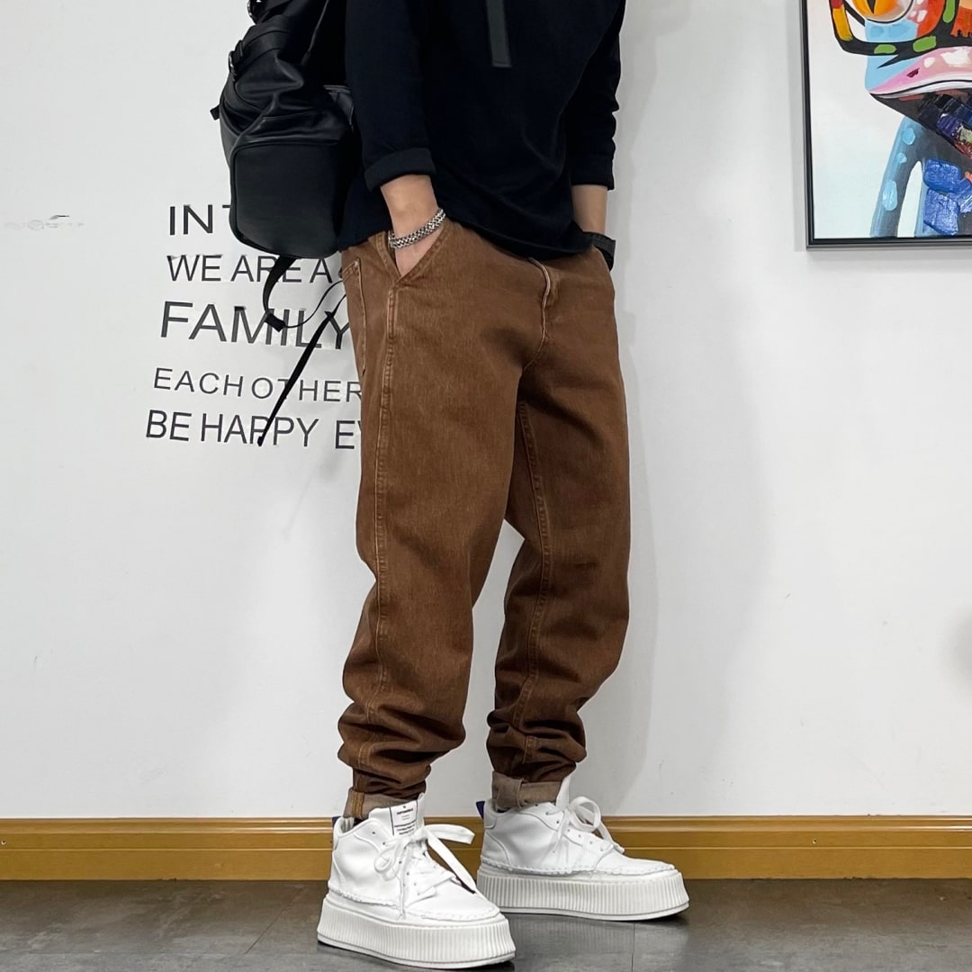 【OUTLET/即納】マルチポケットブラウンジーンズ U1514