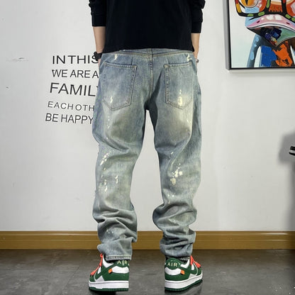 【OUTLET/即納】ダメージホールウォッシュドデニムジーンズ U1522