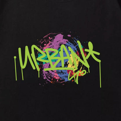 ヒップホップグラフィティ半袖Tシャツ U1647