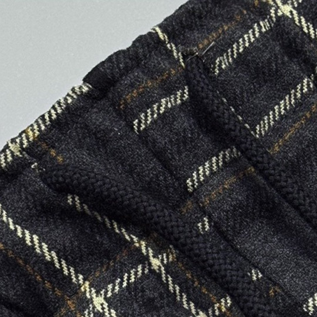 チェックワイドシルエットパンツ U2510