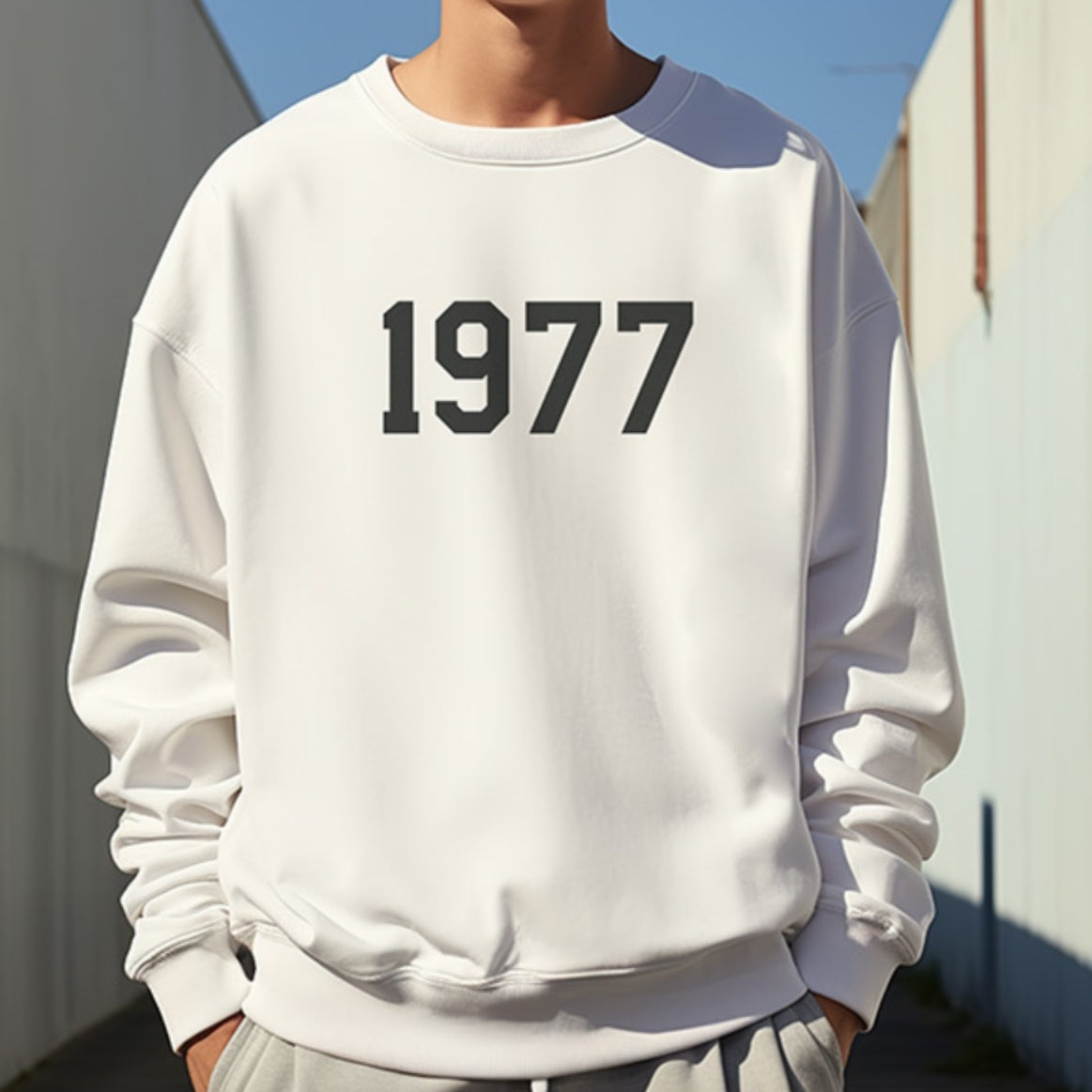 【OUTLET/即納】1977プリント長袖スウェット U1938