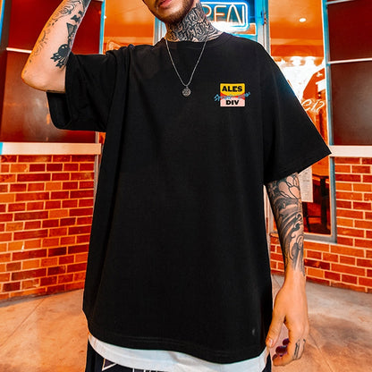 【OUTLET/即納】ヒップホッププリントルーズ半袖Tシャツ U1800
