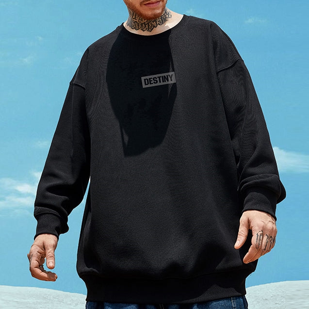 【OUTLET/即納】サークルレタープリント長袖スウェット U1931