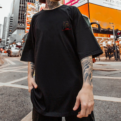 【OUTLET/即納】イラストプリントルーズ半袖 T シャツ U1843