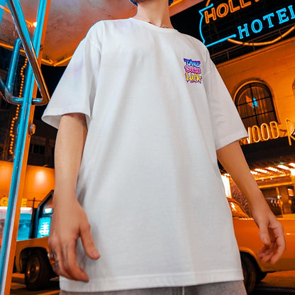 ヒップホップペイントルーズ半袖Tシャツ U1834