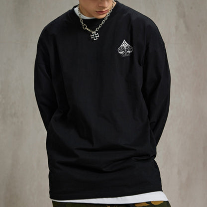 【OUTLET/即納】ラウンドネックルーズ長袖Tシャツ U1880