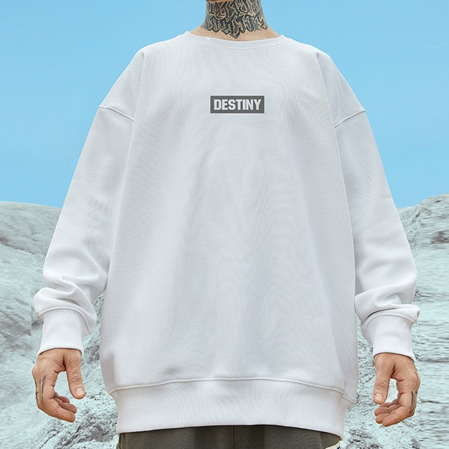 【OUTLET/即納】サークルレタープリント長袖スウェット U1931