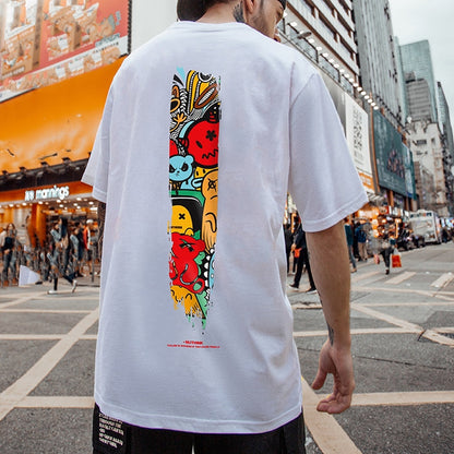 【OUTLET/即納】イラストプリントルーズ半袖 T シャツ U1843