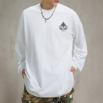 【OUTLET/即納】ラウンドネックルーズ長袖Tシャツ U1880