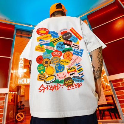 【OUTLET/即納】ヒップホッププリントルーズ半袖Tシャツ U1800