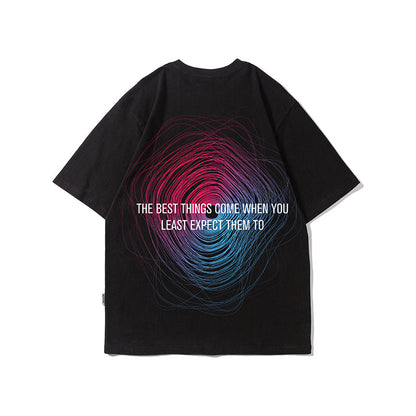 【OUTLET/即納】ヒップホッププリントルーズ半袖Tシャツ U1844