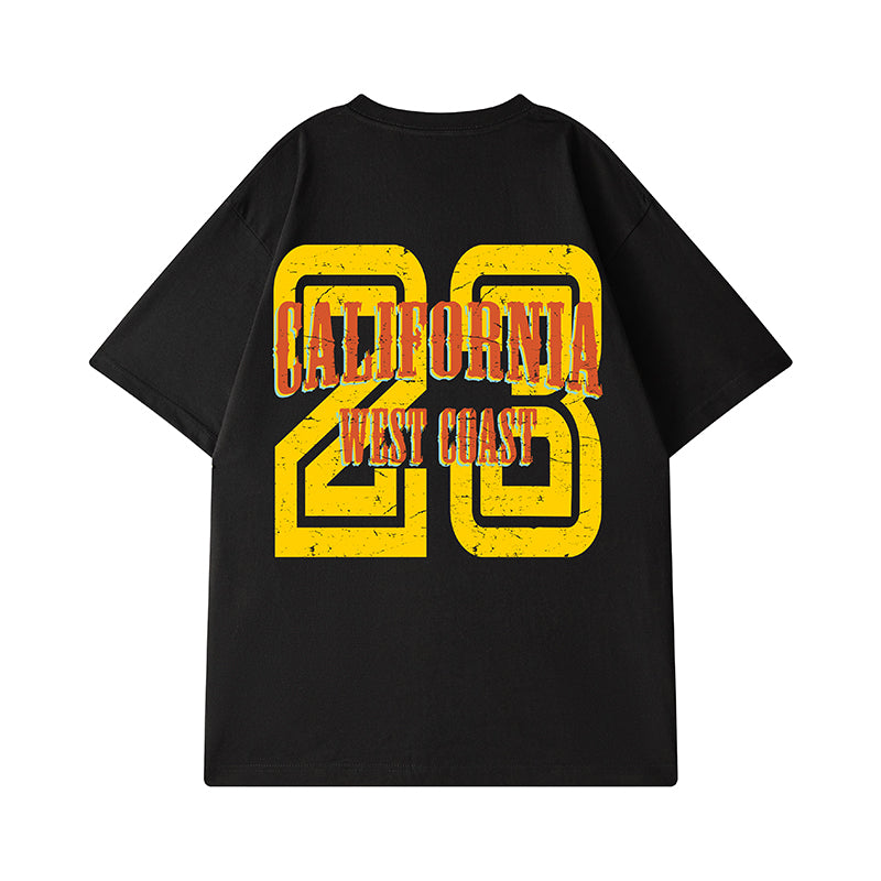 ナンバープリントルーズ半袖Tシャツ U1802