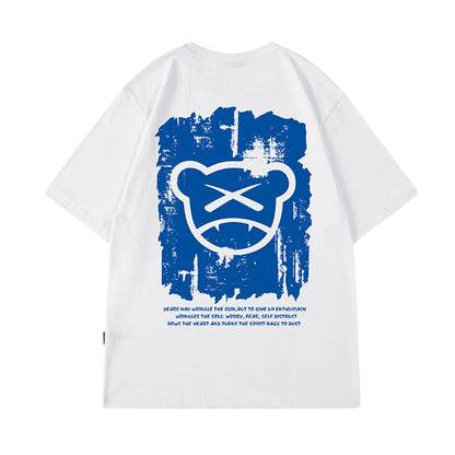 バックプリントイラスト半袖Tシャツ U1854