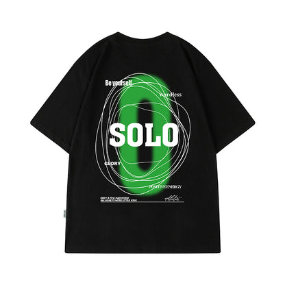 ヒップホップグラフィック半袖Tシャツ U1806