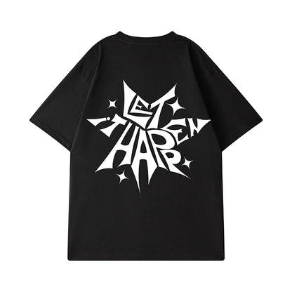 レタープリントデザイン半袖Tシャツ U1729