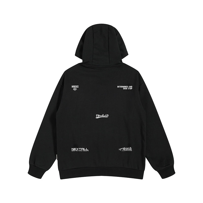 【OUTLET/即納】ロゴプリントストリートルーズパーカー U1666