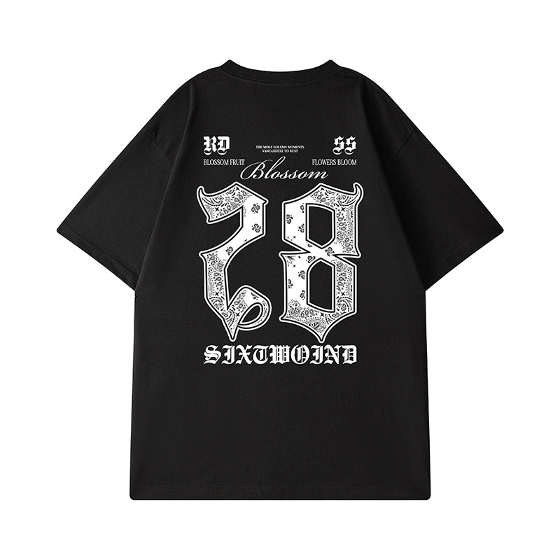 【OUTLET/即納】バックプリントナンバー半袖Tシャツ U1715