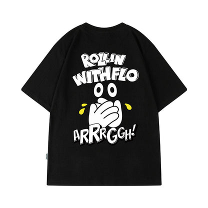 【OUTLET/即納】バックプリントイラスト半袖Tシャツ U1853