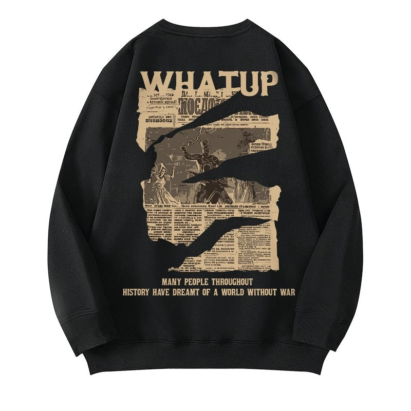 ノスタルジックタイポコラージュスウェット U2452