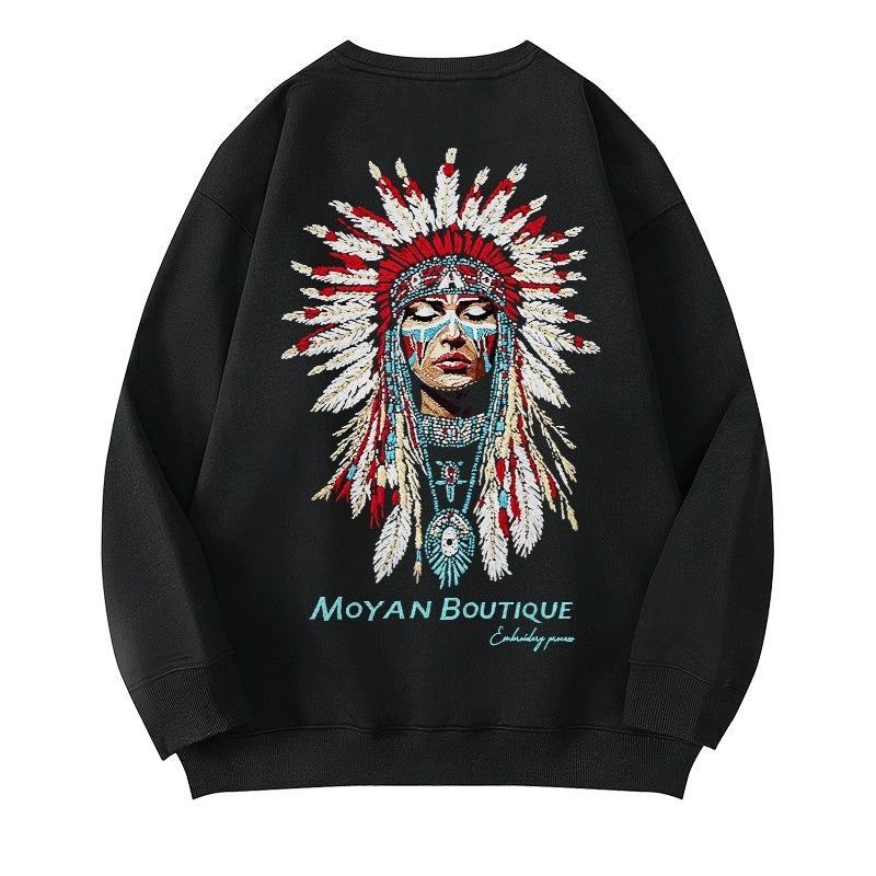 フェザーモチーフアートスウェット U2465