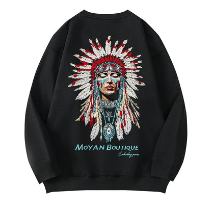 フェザーモチーフアートスウェット U2465