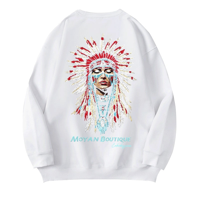 フェザーモチーフアートスウェット U2465