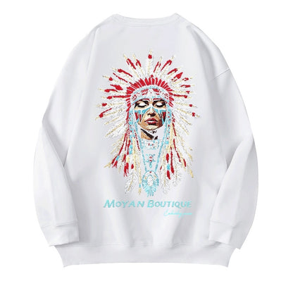 フェザーモチーフアートスウェット U2465