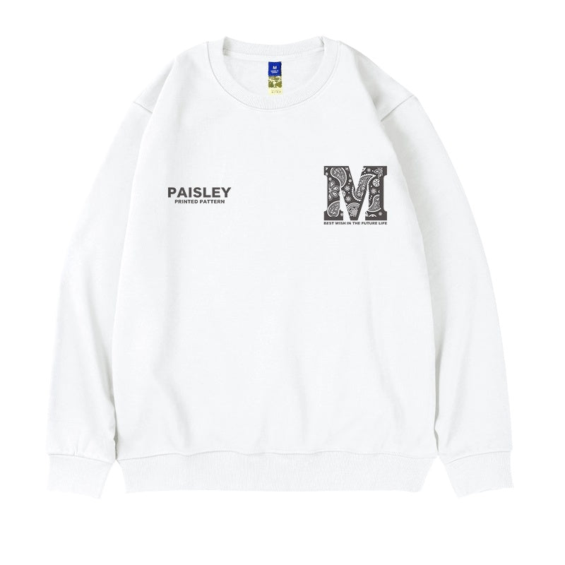 ペイズリーエムロゴプリントスウェット U2469