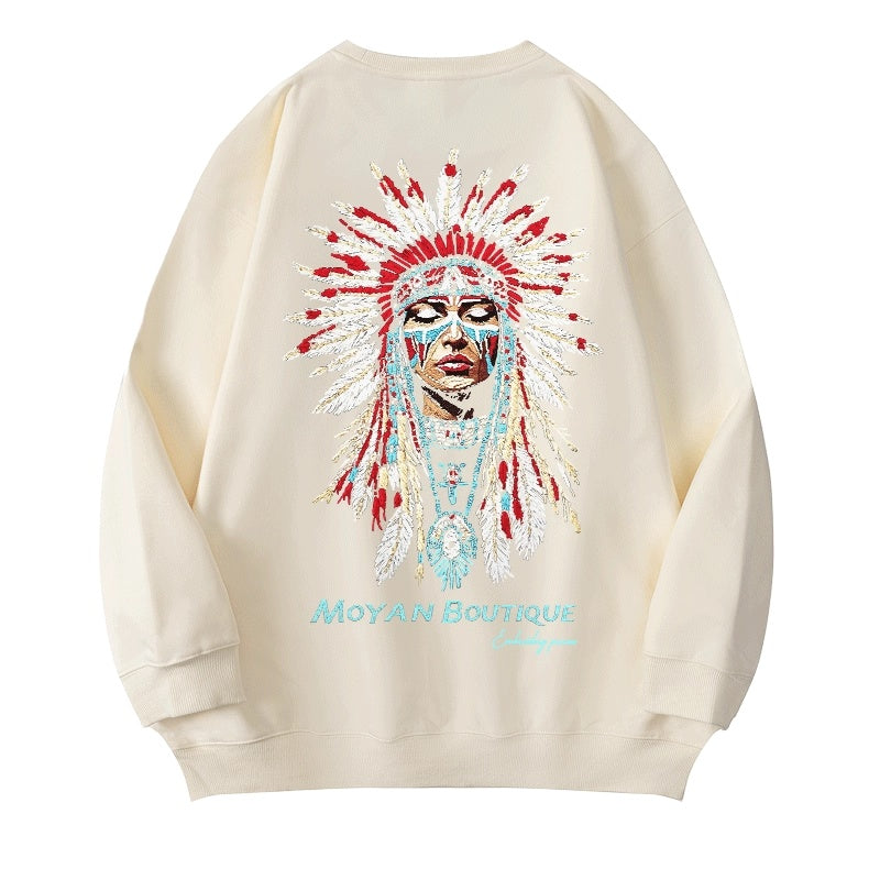 フェザーモチーフアートスウェット U2465