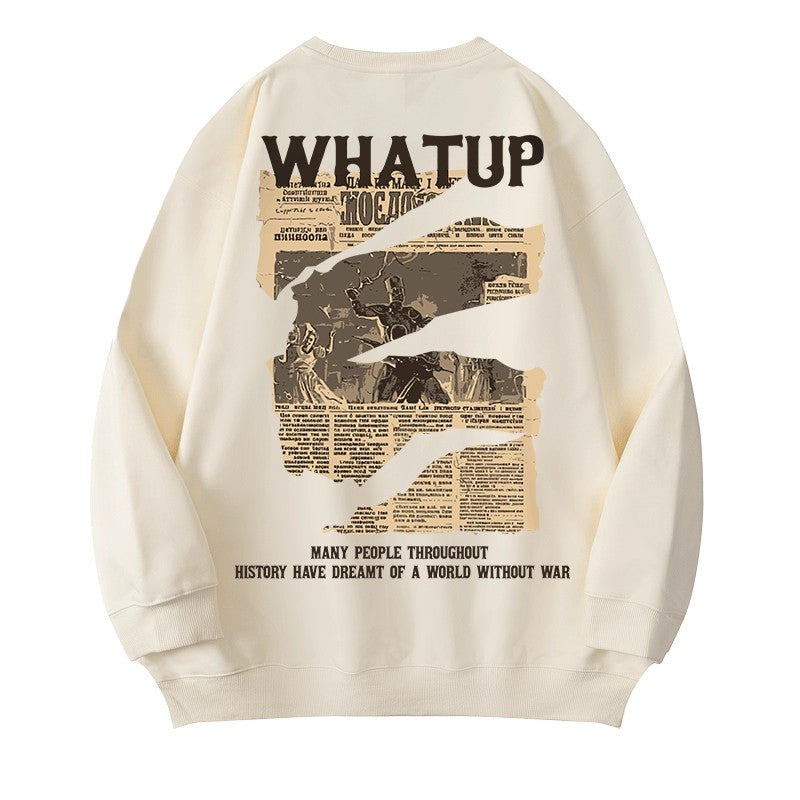 ノスタルジックタイポコラージュスウェット U2452