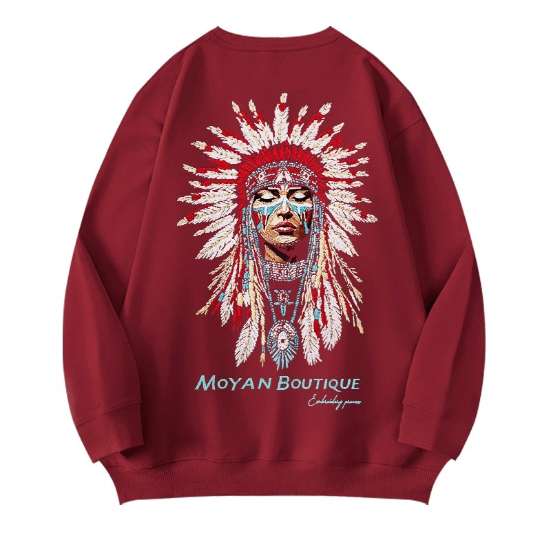 フェザーモチーフアートスウェット U2465