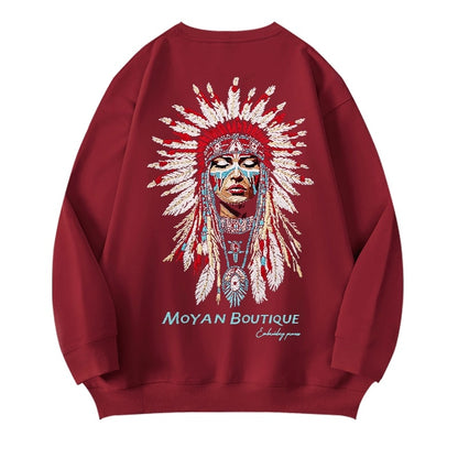 フェザーモチーフアートスウェット U2465