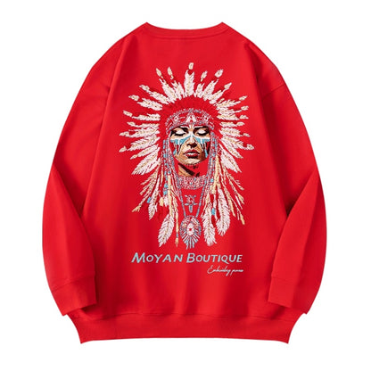 フェザーモチーフアートスウェット U2465