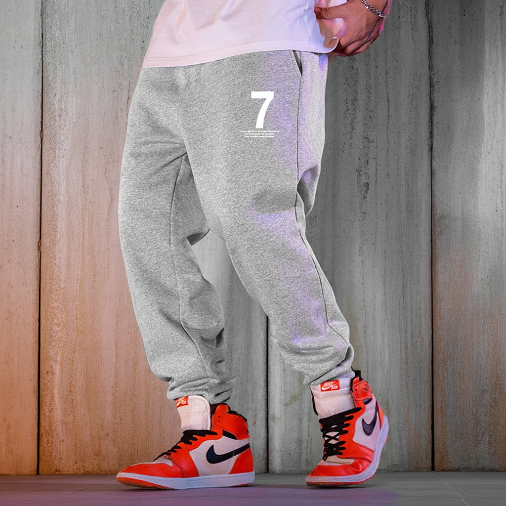 No.7デザインプリントスウェットパンツ U2535