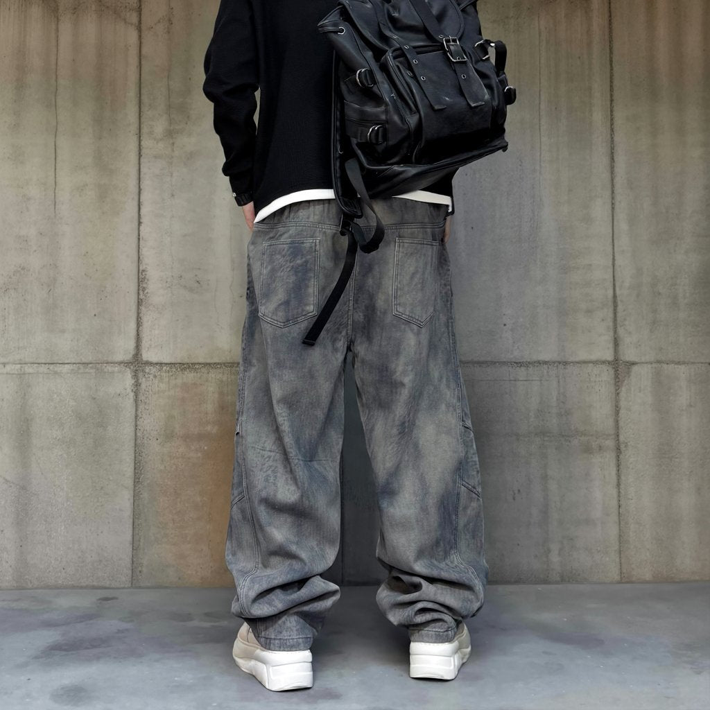 グラデーションフェードワイドパンツ U2542