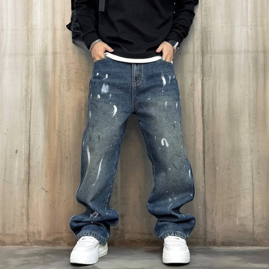 【OUTLET/即納】ペイントスプラッシュデニムパンツ U2541