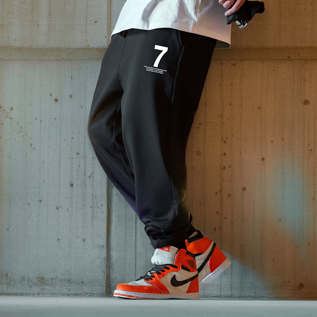 No.7デザインプリントスウェットパンツ U2535