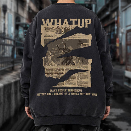 ノスタルジックタイポコラージュスウェット U2452