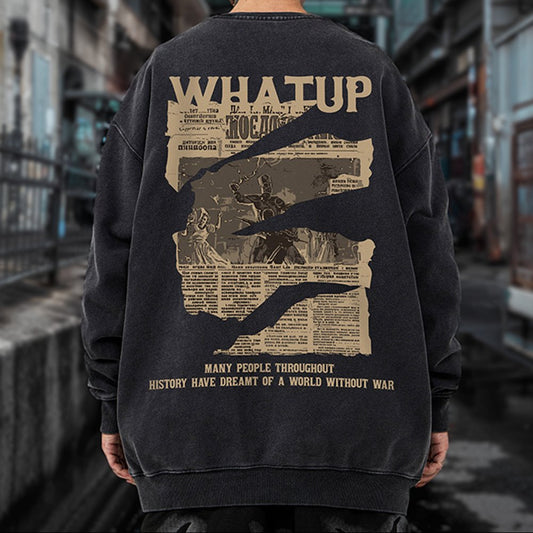 ノスタルジックタイポコラージュスウェット U2452