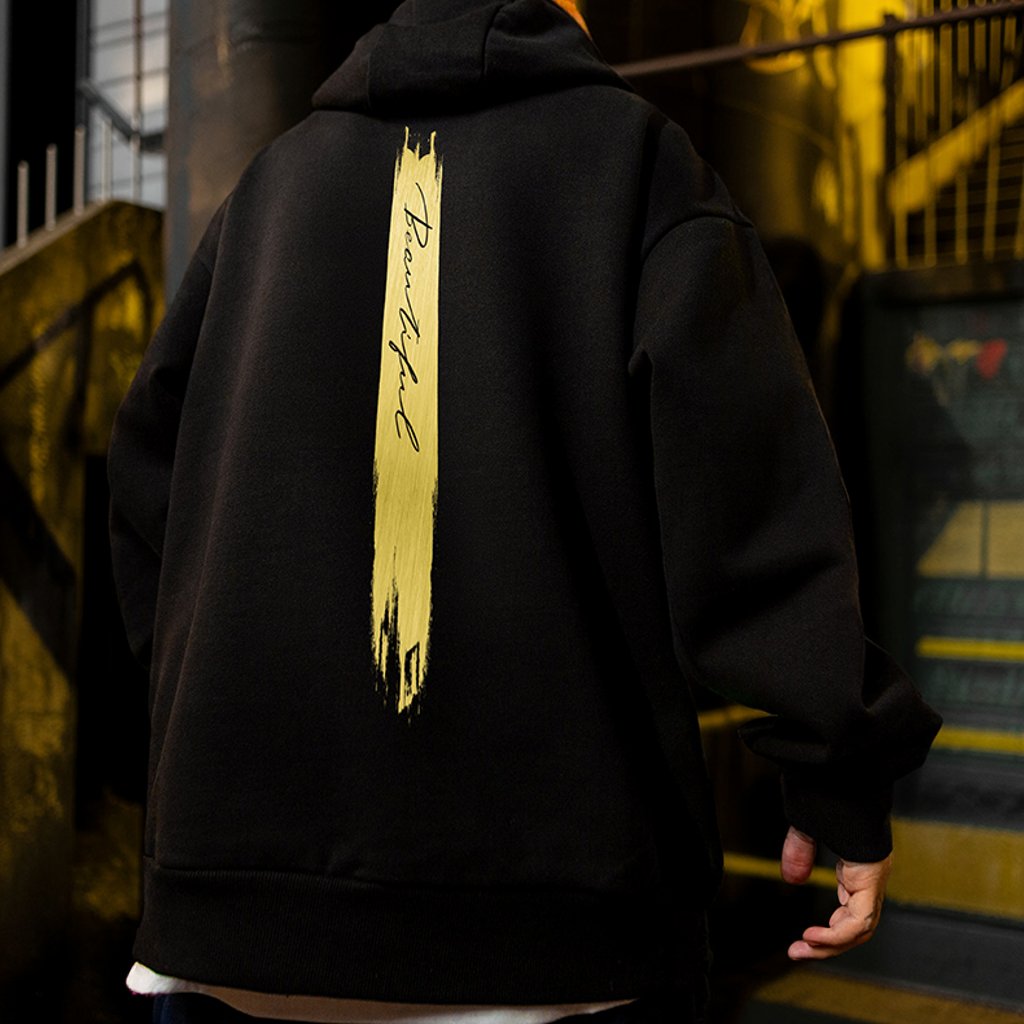 ブラッシュストロークグラフィックパーカー U2496